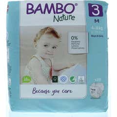 Bambo Nature Pañales Talla 3 M 4-8 Kg 28 uds