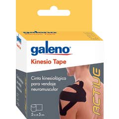 Galeno Kinesio Tape 5Mx5cm Negro 1 ud