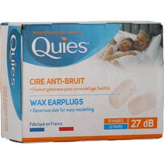 Quies Protezione Auditiva Cera Naturale Grande 10 pz
