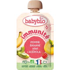 BabyBio Inmunidad Manzana Plátano Kiwi Acerola +6M 100 g