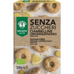 Probios Organic Sugar Free Lemon Ginger Biscuits 200 g
