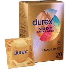 Durex Nude Sin Látex Preservativos 20uds