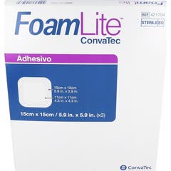 Convatec Foam Lite Apósitos 15x15cm 3uds