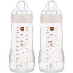 MAM Baby Easy Active Transparent Bottle 2x330 ml