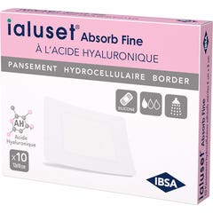 Ialuset Absorb Apósito Hidrocelular Fino 10x12cm 10uds