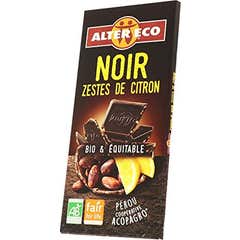 Comprimido de Chocolate Preto Alter Eco Organic com Limão 100g