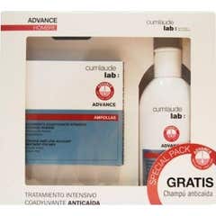 Cumlaude Advance Uomo Hair Loss Trattamento 15 fiale + Shampoo Perdita Capelli 200ml