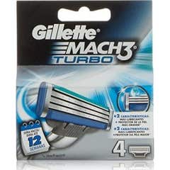 Gillette Mach 3 Turbo Recambio 4 Uds