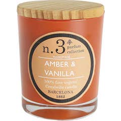 Cerabella Amber Vanilla Scented Candle in Glass 1 pc