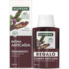 Klorane Rutina Anticaída Tratamiento Fortalecedor Intensivo 100ml + Champú a la Quinina 100ml