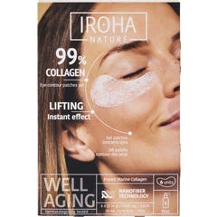 Iroha Nature 99% Collagen Parches Contorno de Ojos 6 uds