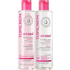 Topicrem Hydra+ Set Gel Limpiador 200 ml + Agua Micelar 200 ml