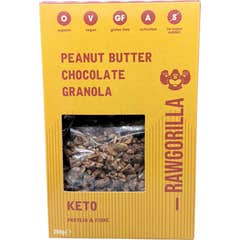 Raw Gorilla Granola Keto Crema de Cacahuetes y Chocolate 250 g