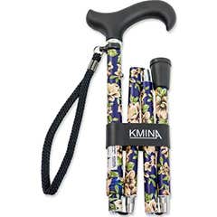 Kmina Pro Baston Plegable Flores Azul 1ud