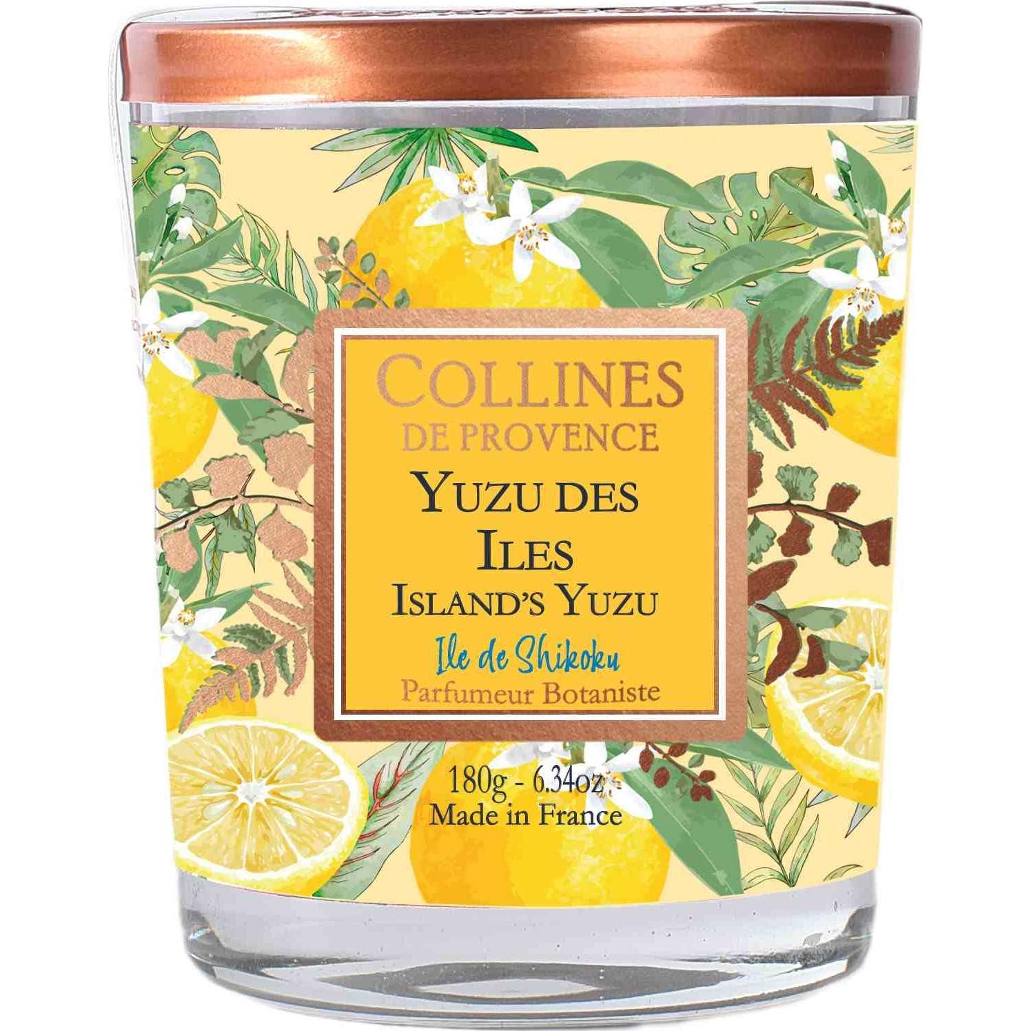 Collines de Provence Vela Perfumada Yuzu Isleño 180g