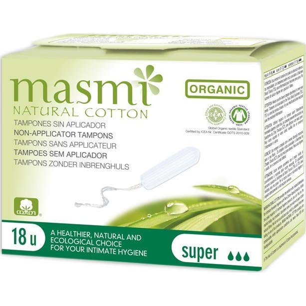 Masmi Natural Cotton Tampones Digital Super 18 uds