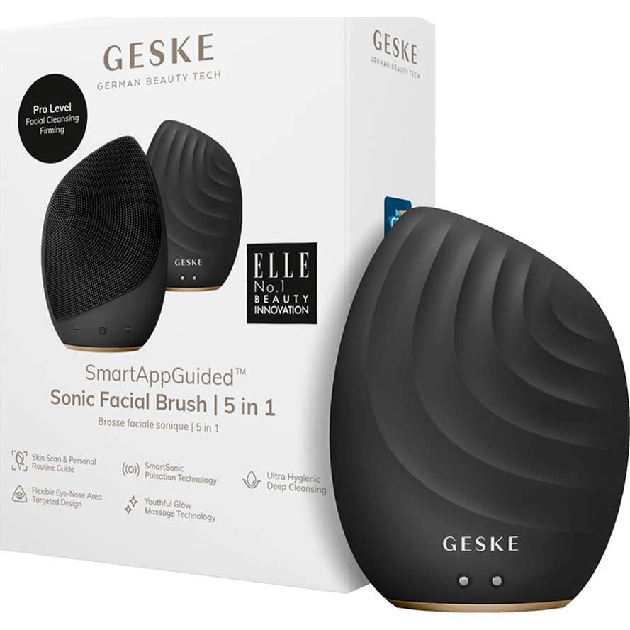 Geske SmartAppGuided Sonic Facial Brush 5 In 1 Black Gold 1ud
