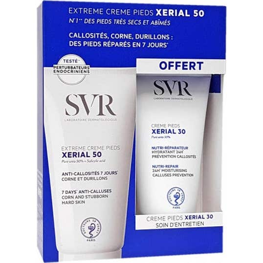 SVR Xerial 50 Extrême Crème Pieds 50ml+ Xerial 30 Crème Pieds 50ml