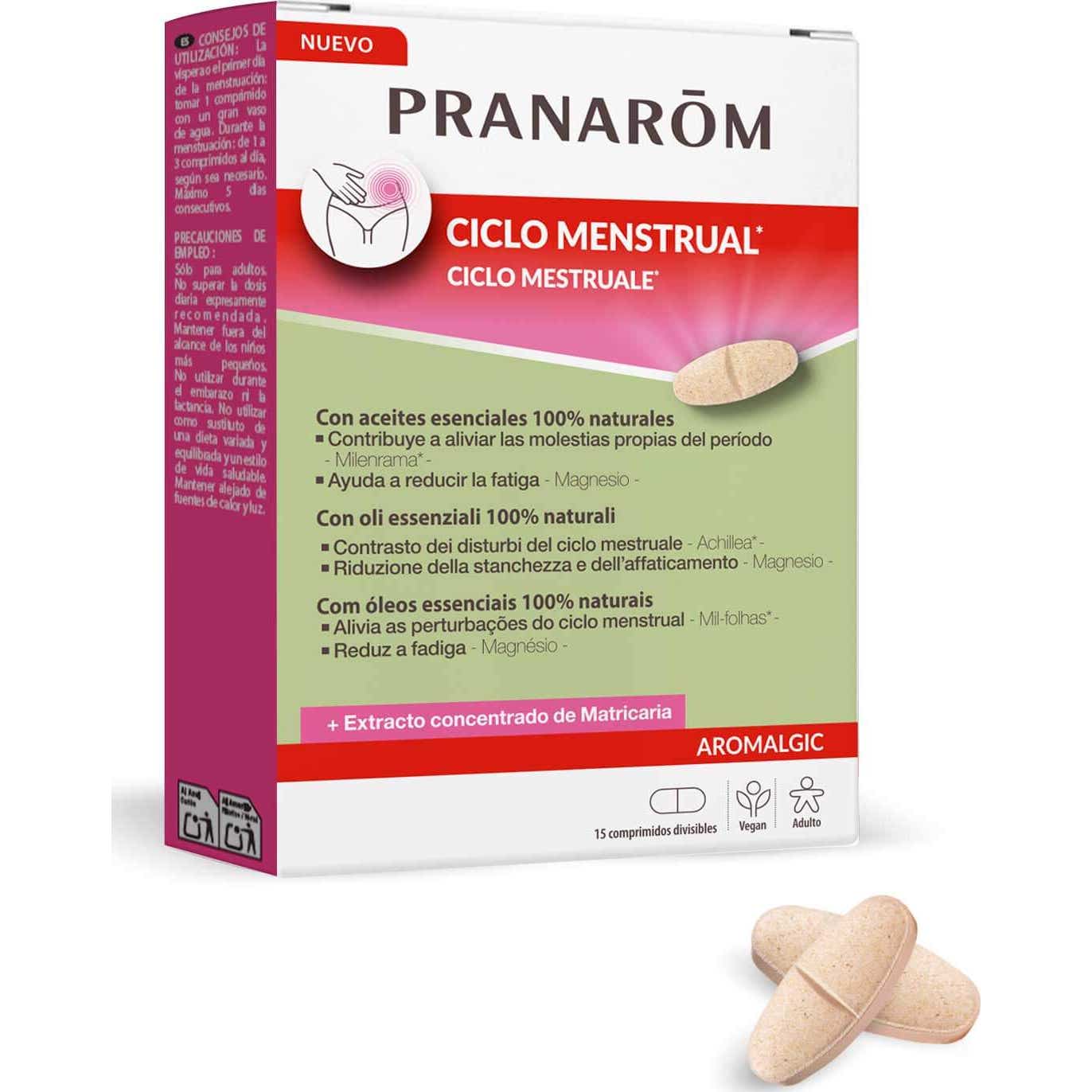 Pranarom Aromalgic Ciclo Menstrual 15 Comprimidos