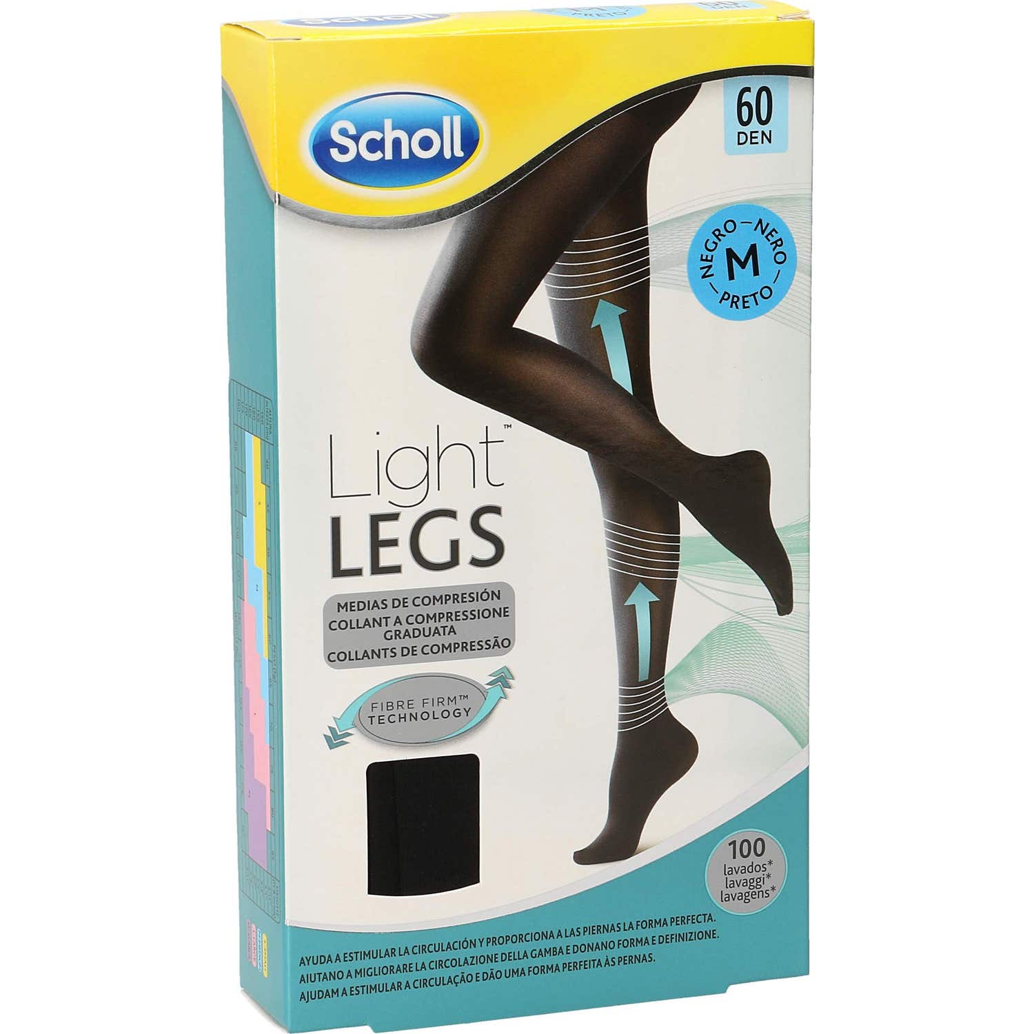 Scholl medias 60DEN color negro Talla M 1ud