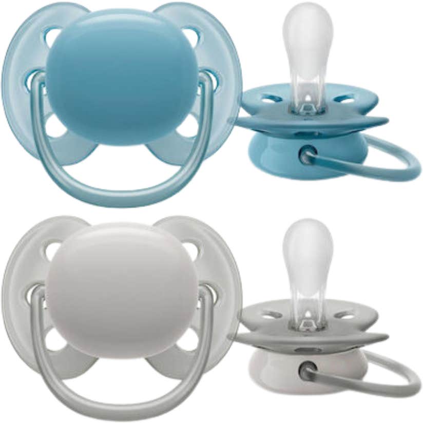 Philips Avent Ultra Soft Niño Azul Gris 6-18M 2uds