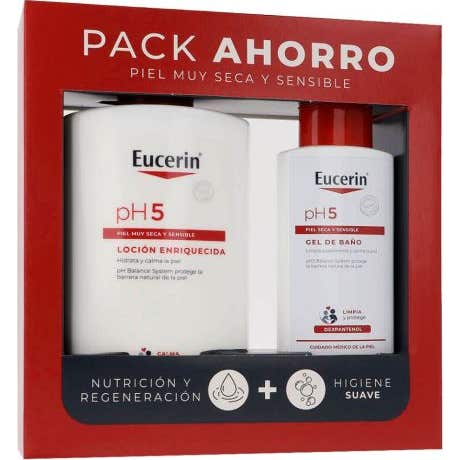 Eucerin Pack pH5 Loción Enriquecida 1L + Gel de Baño 200ml