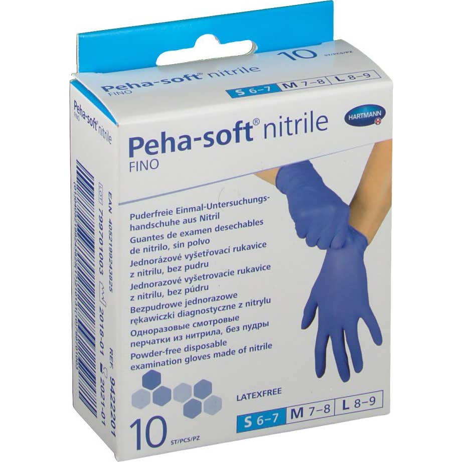 Peha-Soft guantes desechables de nitrilo talla S 10uds