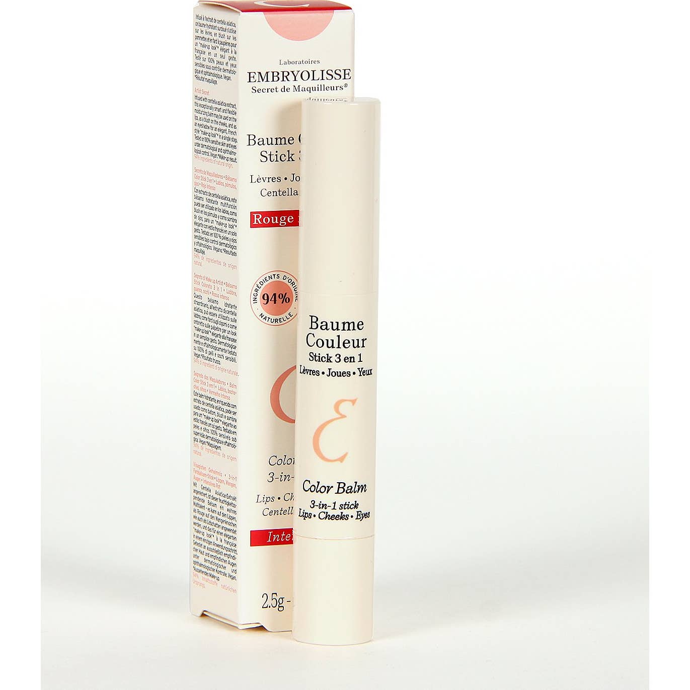 Embryolisse Bálsamo Labial Rojo Intenso 3 en 1 2.5 g