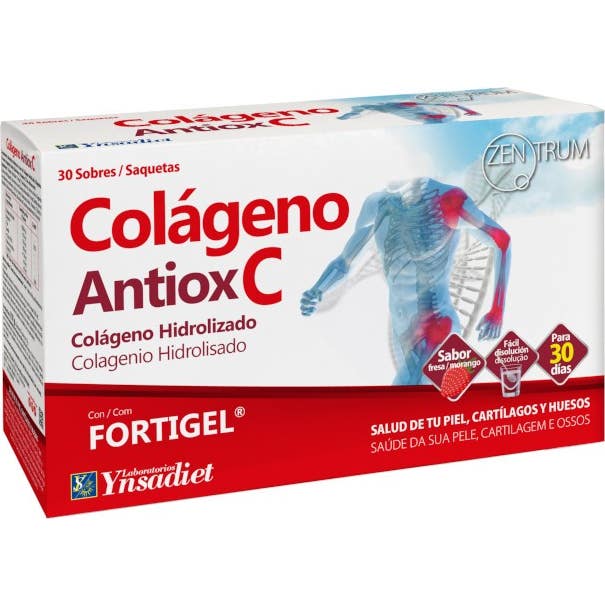 Zentrum Colágeno Antiox C Con Fortigel Fresa 30 Sobres