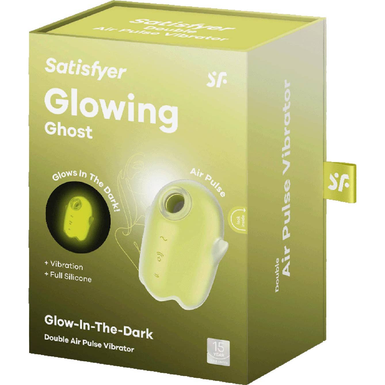 Satisfyer Glowing Ghost Double Air Pulse Vibrator Yellow 1ud