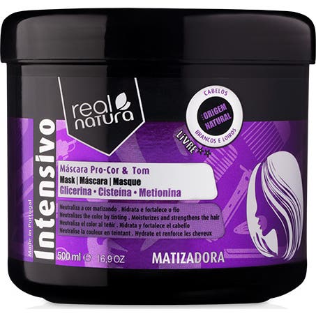 Real Natura Mascarilla sin Sal Pro-Color y Tono Matizante 500ml