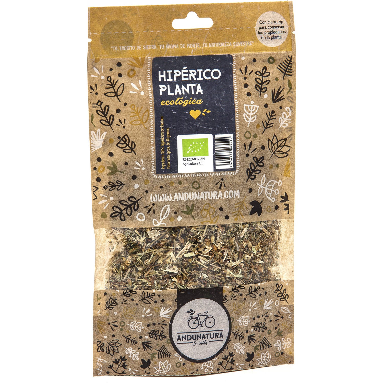 Andunatura Hipérico planta Bolsa Kraft ECO 40g