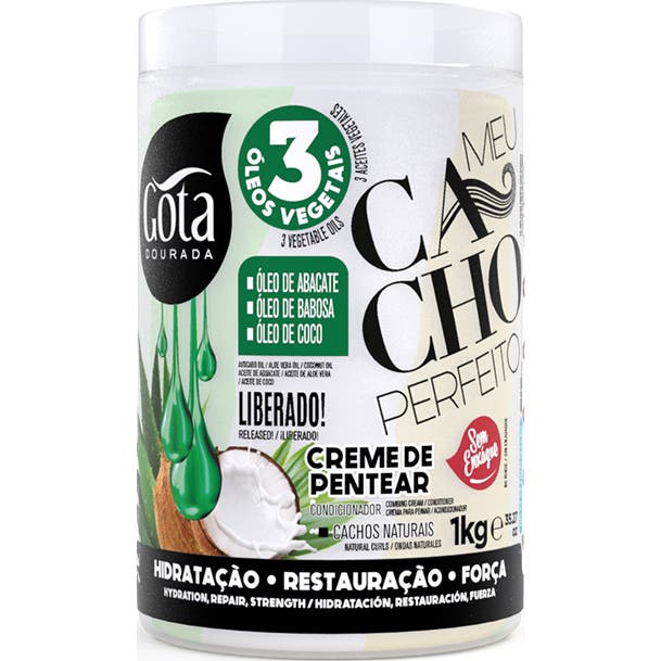 Gota Dourada Crema Peinar Rizos Perfectos 3 Aceites Vegetales 1000 g