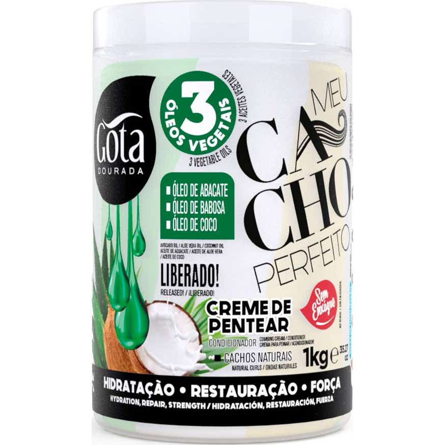 Gota Dourada Crema Peinar Rizos Perfectos 3 Aceites Vegetales 1kg