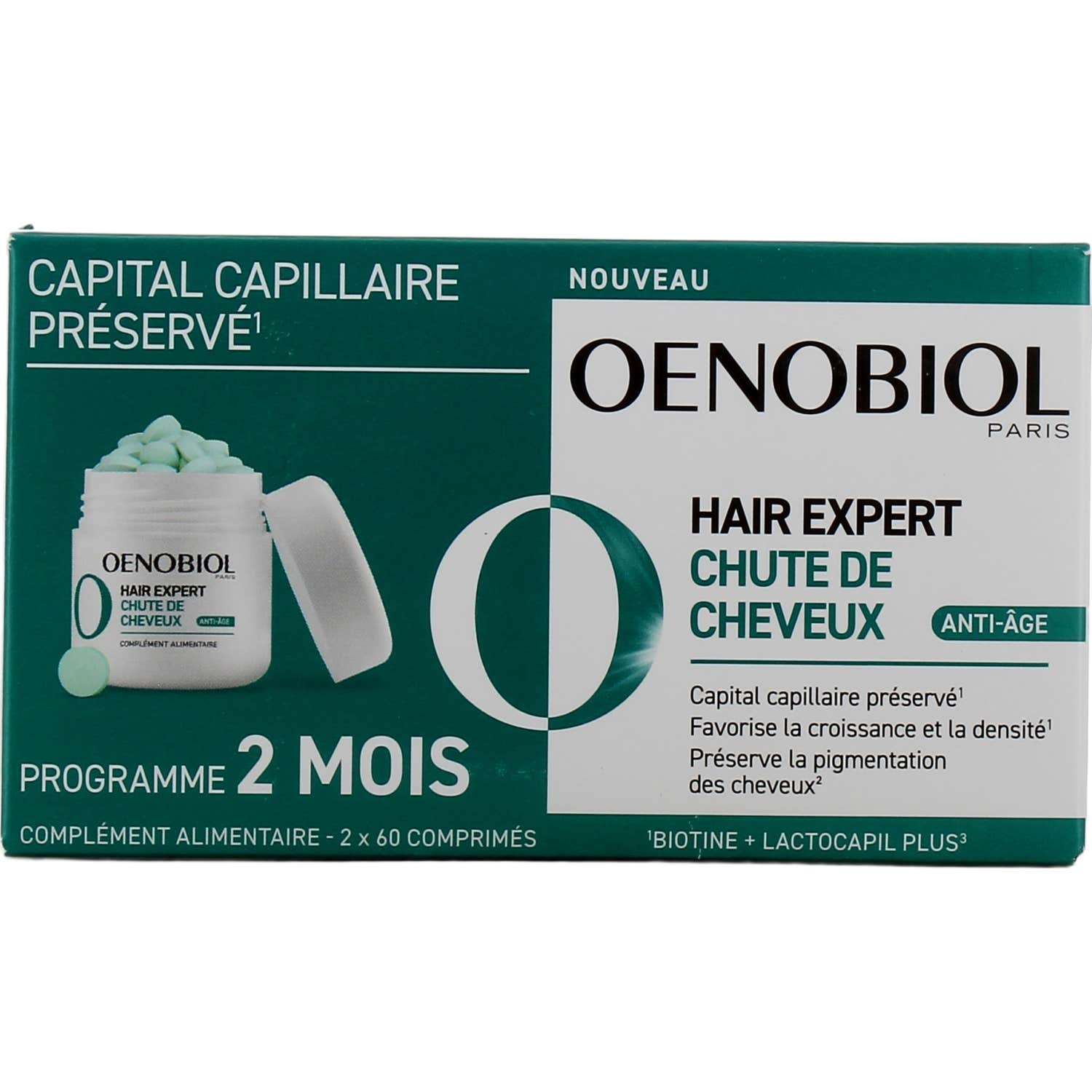Oenobiol Hair Expert Caída del Cabello Antiedad 2x60comp