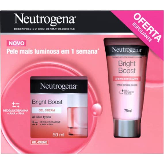 Neutrogena Bright Boost Pack Gel-Creme 50 ml + Creme Esfoliante 75 ml