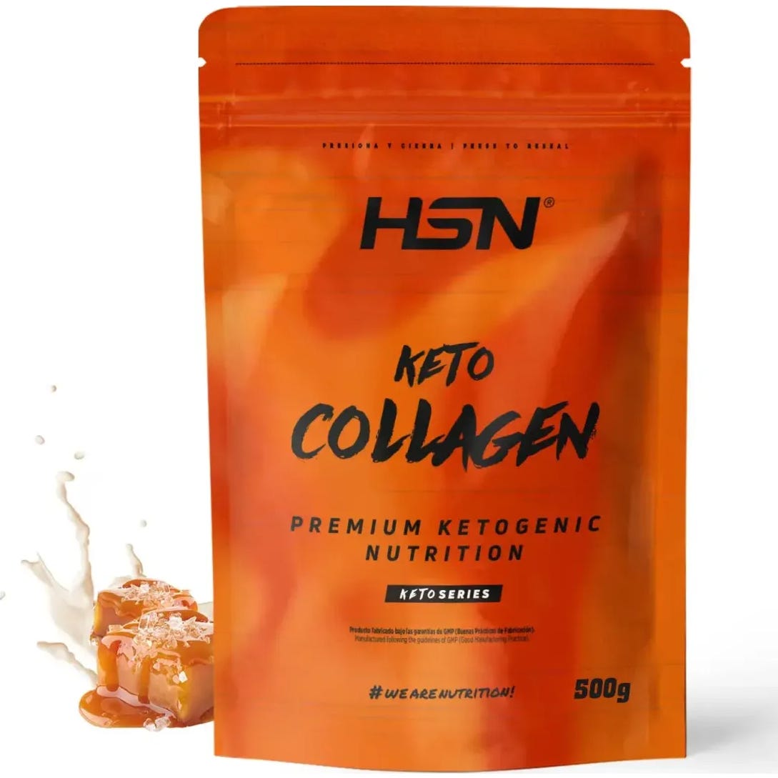 HSN Keto Colágeno Hidrolizado Bovino en Polvo Caramelo Salado 500g