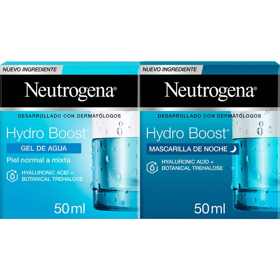 Neutrógena Pack Facial Hydro Boost Gel de Agua + Mascarilla de Noche Hidratante