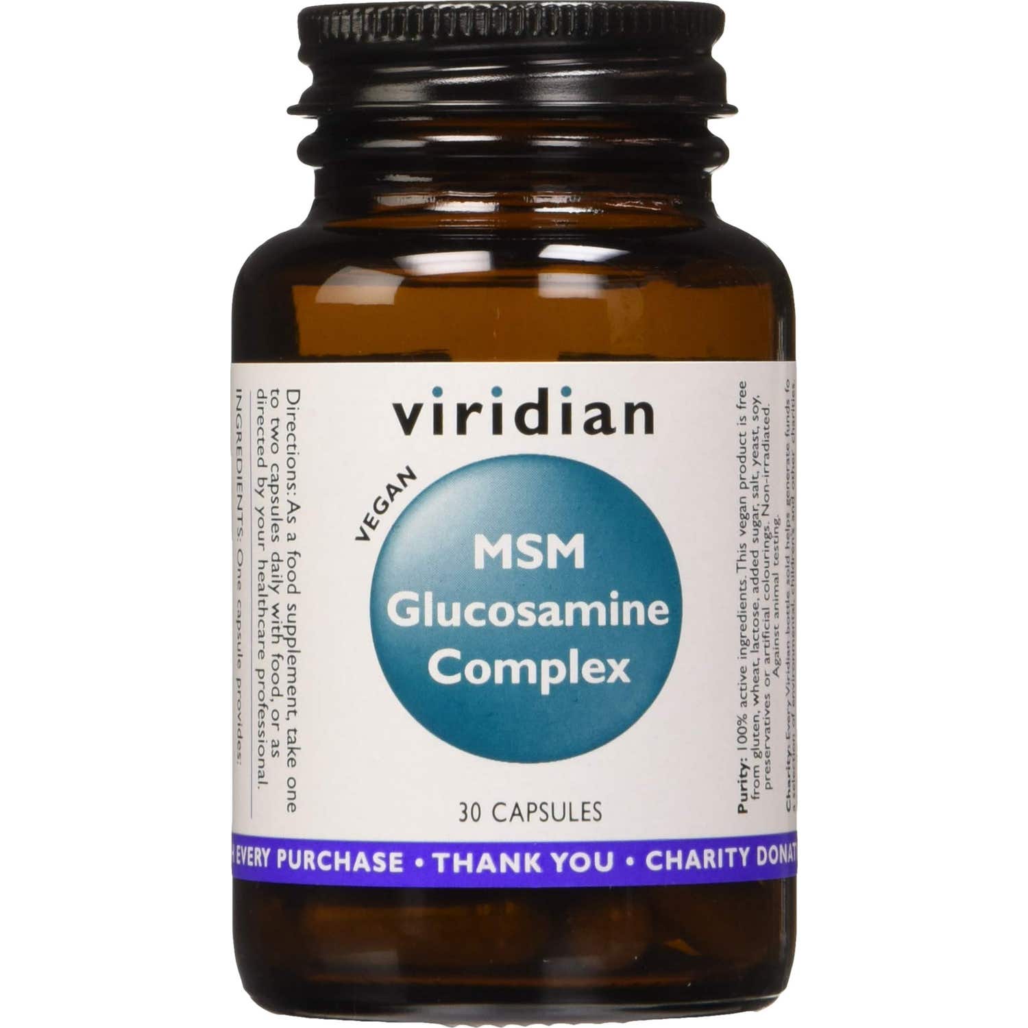 Viridian Msm Complejo de Glucosamina 30 cápsulas