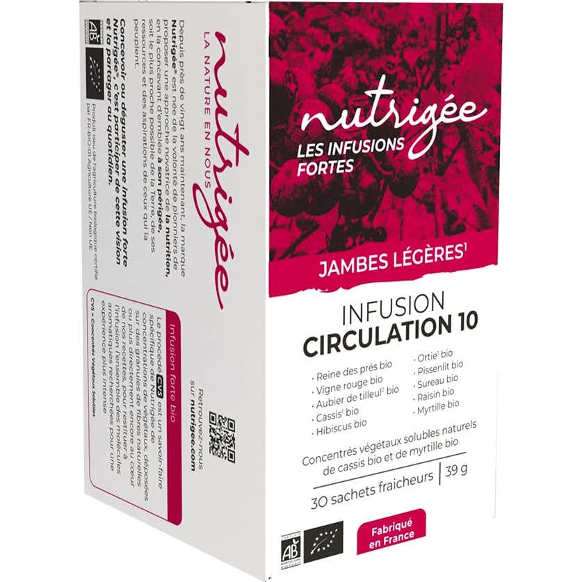 Nutrigee Infusión Circulation 10 Piernas Ligeras 30 Sobres