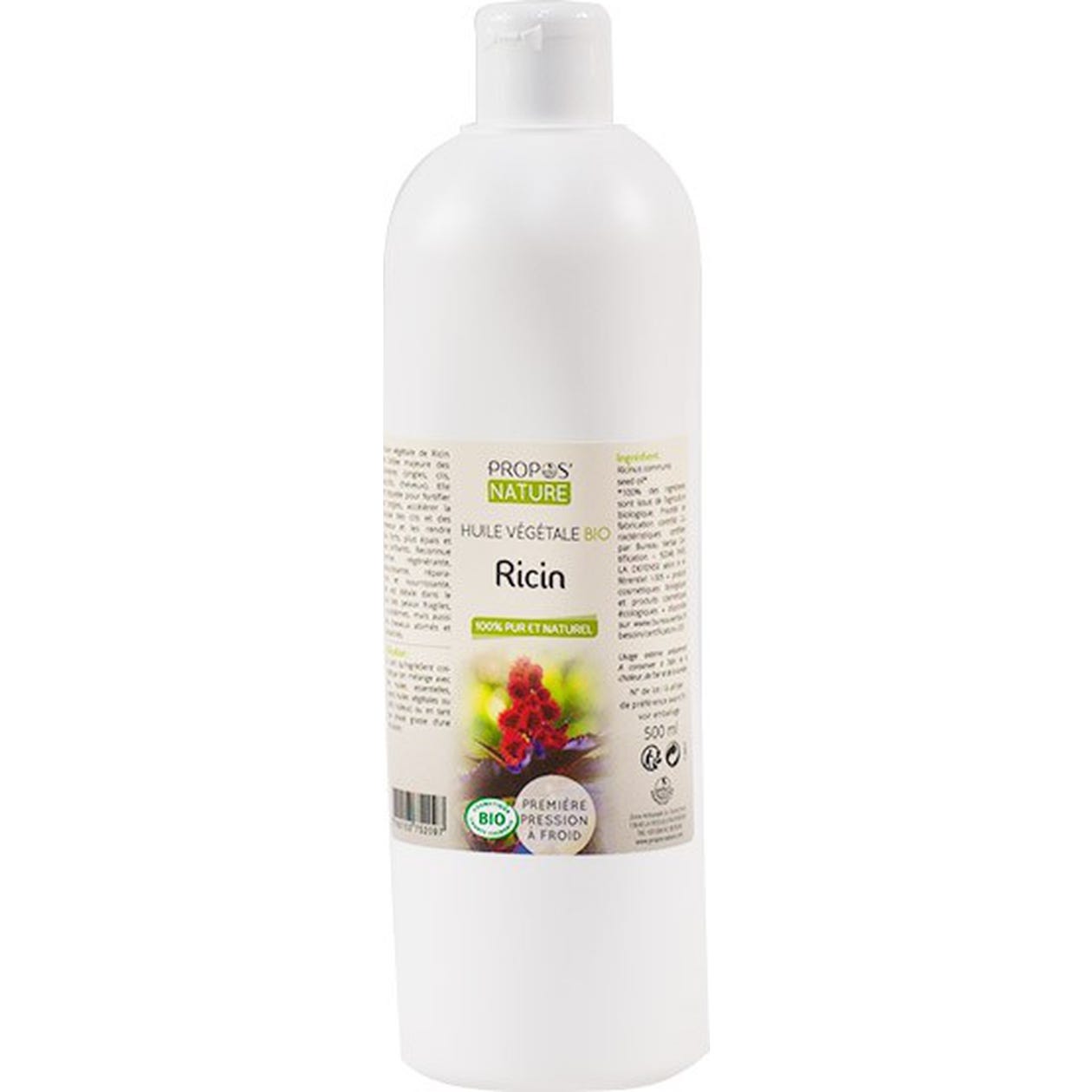 Propos Nature Aceite vegetal de ricino bio 500ml