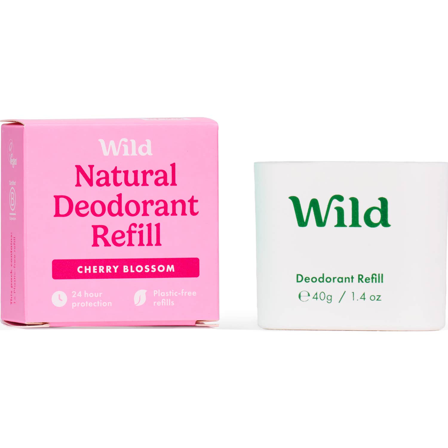 Wild Desodorante Natural Recarga Flor de Cerezo 40g
