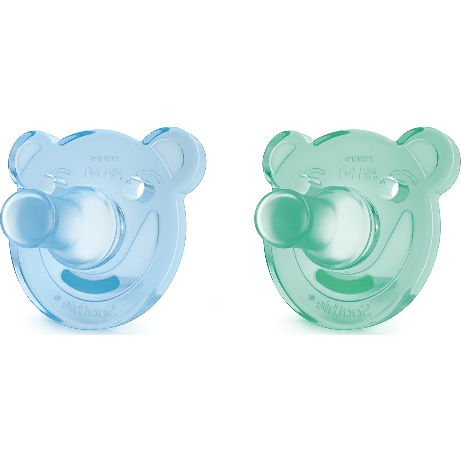 Avent Chupete Soothie Todo Silicona Azul-verde 0-3 Meses