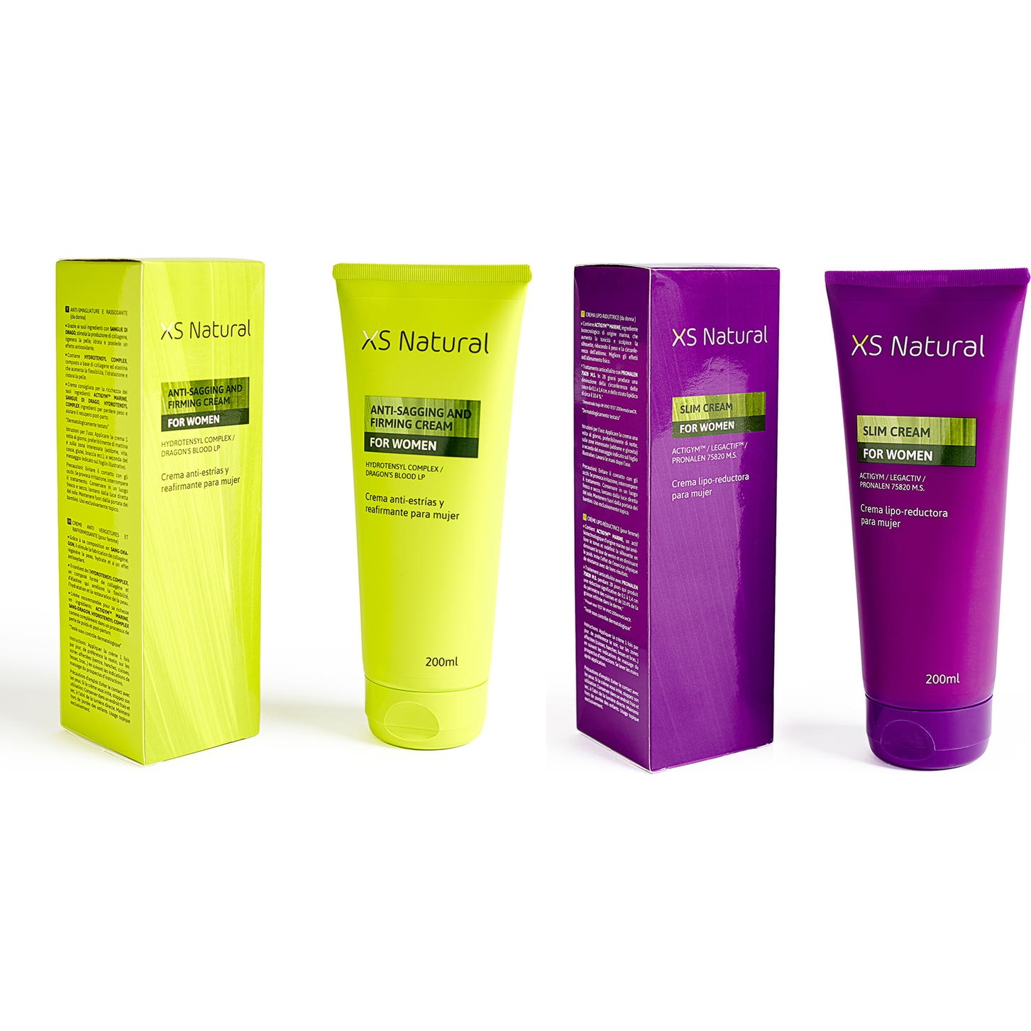 Xs Natural Pack Crema Lipo-Reductora Mujer + Crema Reafirmante