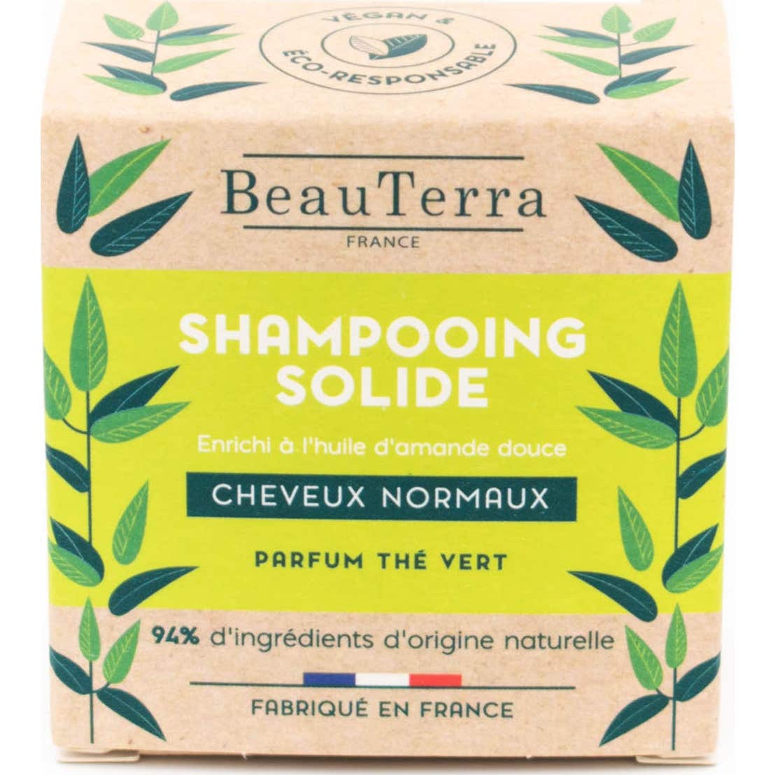 BeauTerra Shampooing Solide Cheveux Normaux 75g