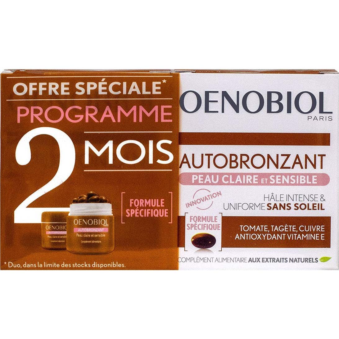 Oenobiol Autobronceador Piel Clara y Sensible 2x30caps