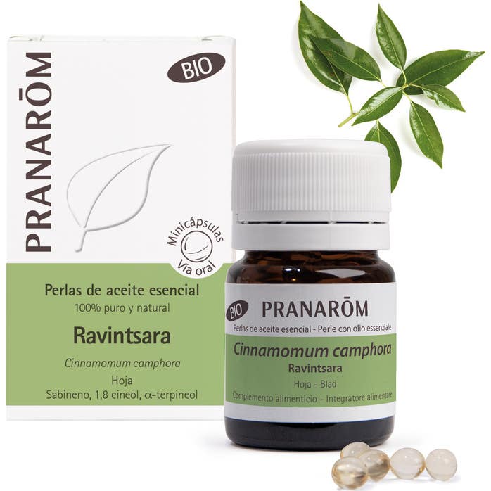 Pranarôm Perlas de Aceite Esencial de Ravintsara BIO 60caps