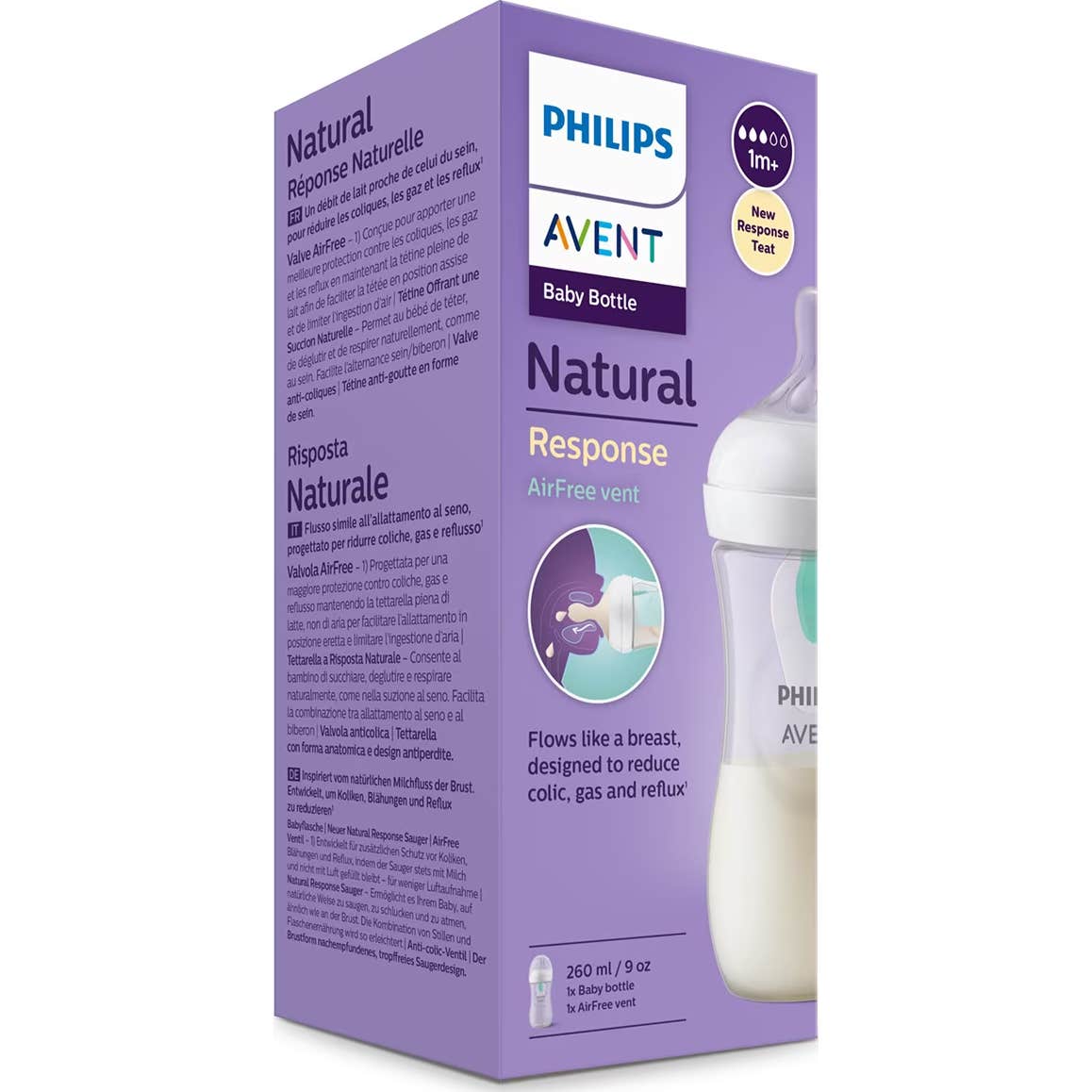 Philips Avent Biberón SCY673/01 Natural AirFree 260ml