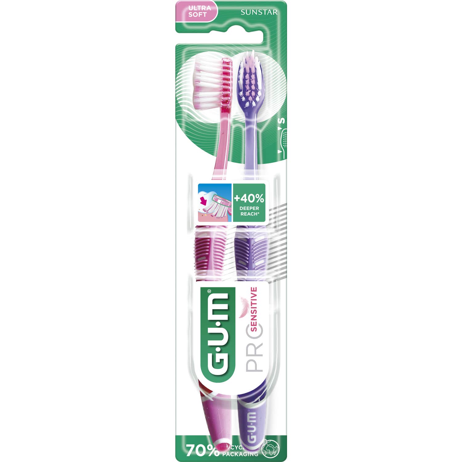 GUM Pro Sensitive Cepillo Dental 2 uds