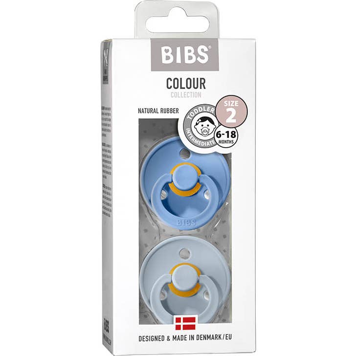 Bibs Duo Chupete Sky Blue Baby Blue 6-18 M 2 uds